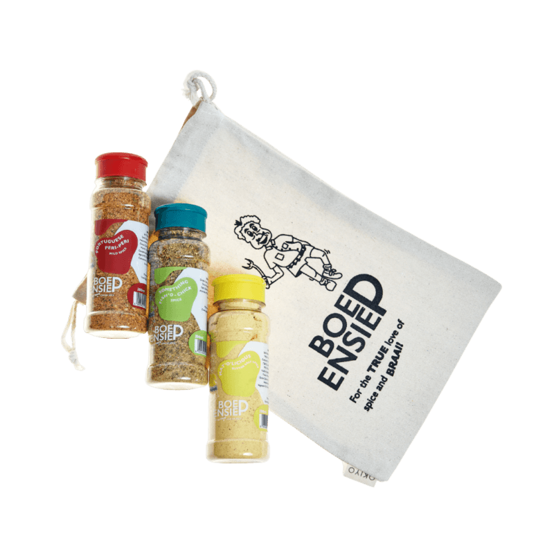 Boepensie Small Cotton Bag with 3 x 200ml Spices