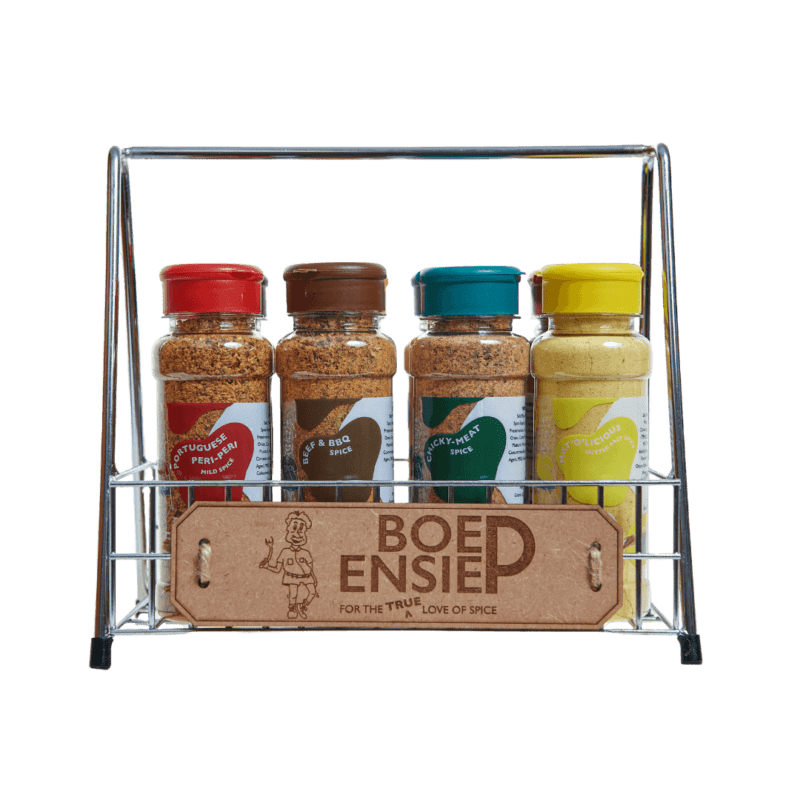Boepensie Steel Rack with 8 x 200ml Spices
