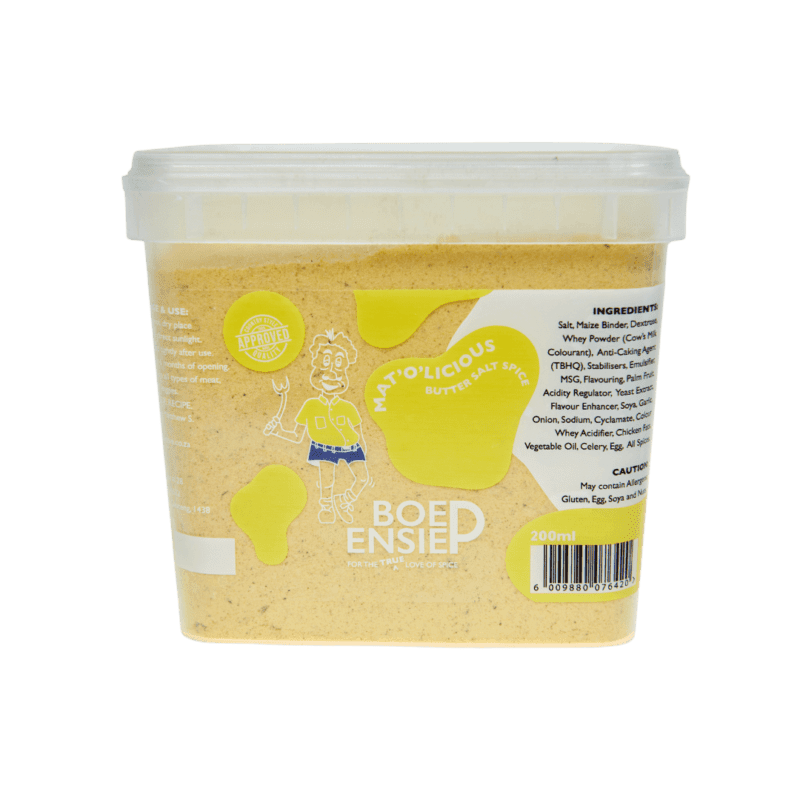 Mat'o'licious Butter Salt – 1L Plastic Bucket