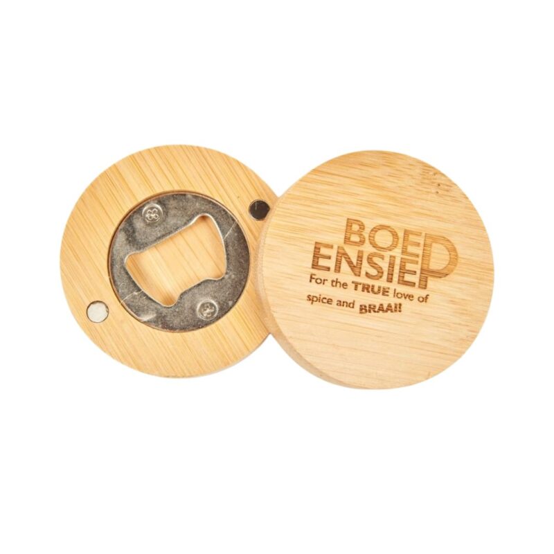 Bamboo Round Bottle Opener
