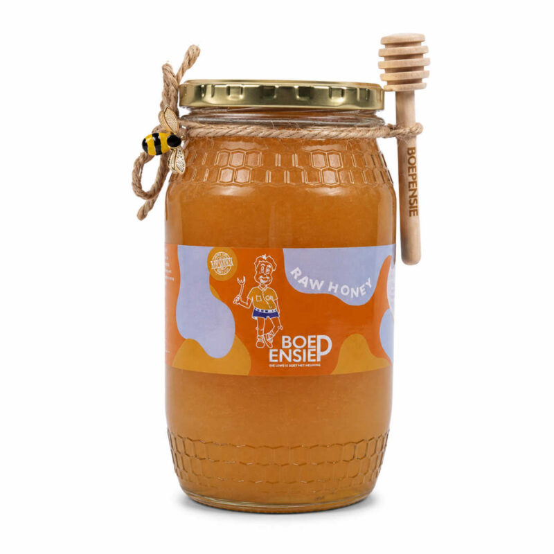 Raw Honey 500g jar from Boepensie