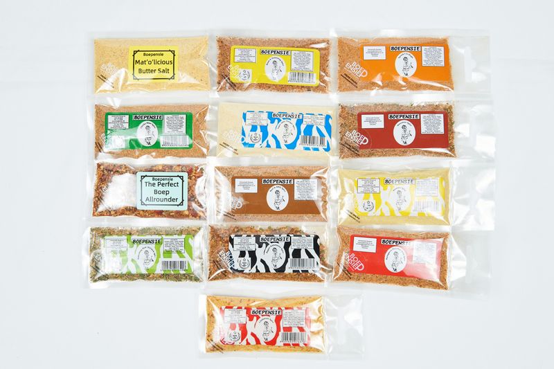 Boepensie 20g spice sample bags with a choice of seasoning blends