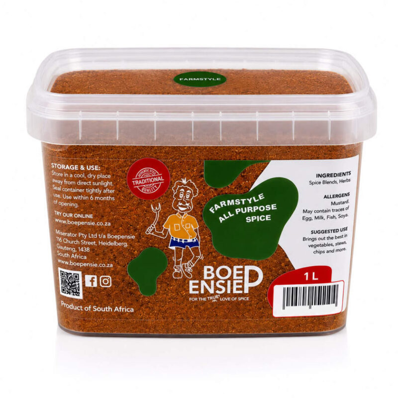 Farmstyle All Purpose 1L Plastic Bucket bulk seasoning from Boepensie